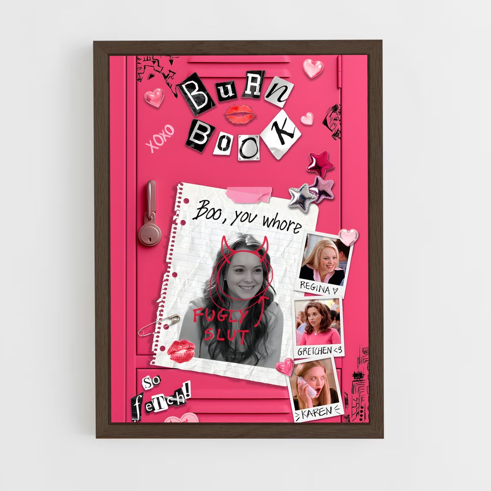 ap-mean girls-3 cadre Bois foncé