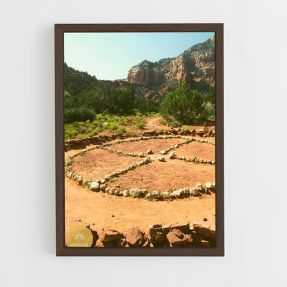 ap-medicine wheel-1 cadre Bois foncé