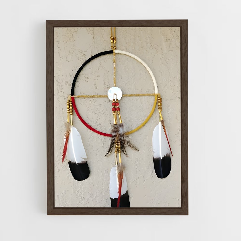 ap-medicine wheel-2 cadre Bois foncé