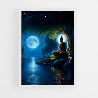 ap-meditation buddha-1 cadre Blanc