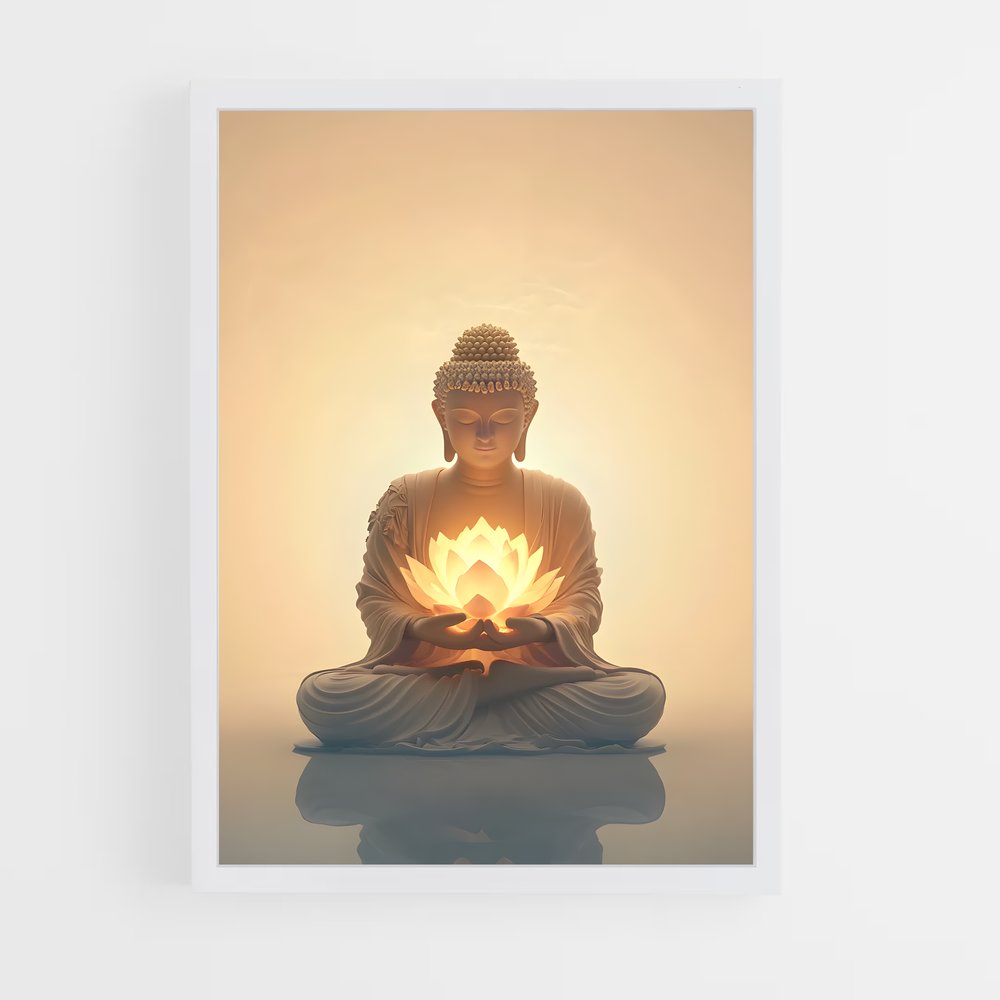 ap-meditation buddha-10 cadre Blanc
