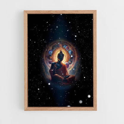 ap-meditation buddha-11 cadre Bois clair