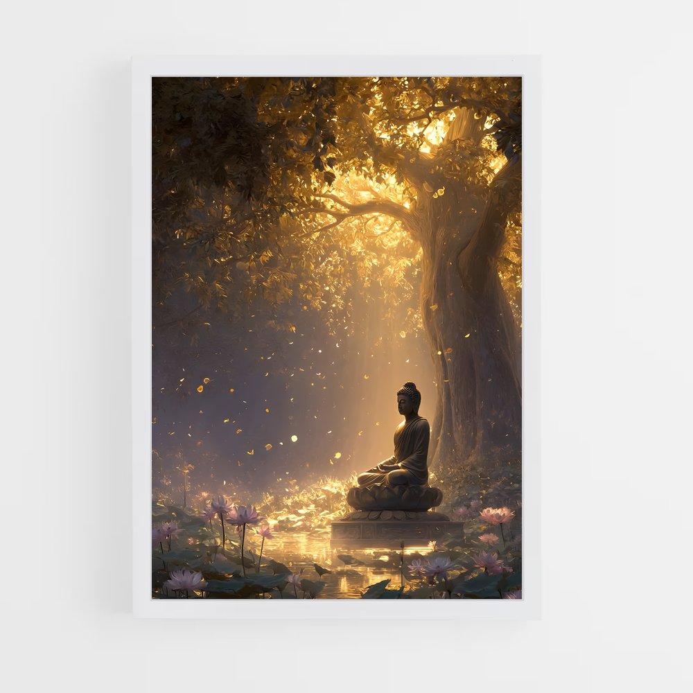 ap-meditation buddha-13 cadre Blanc