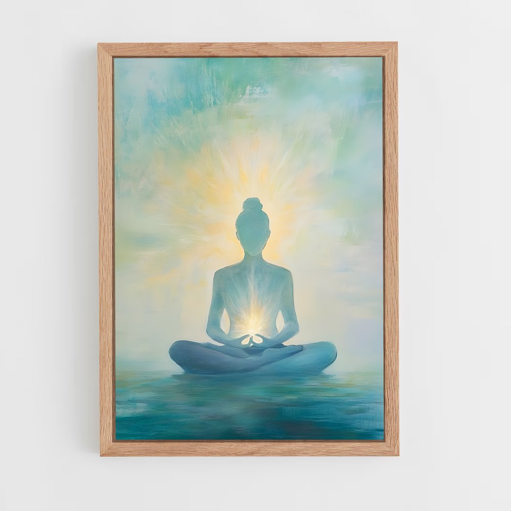 ap-meditation buddha-15 cadre Bois clair