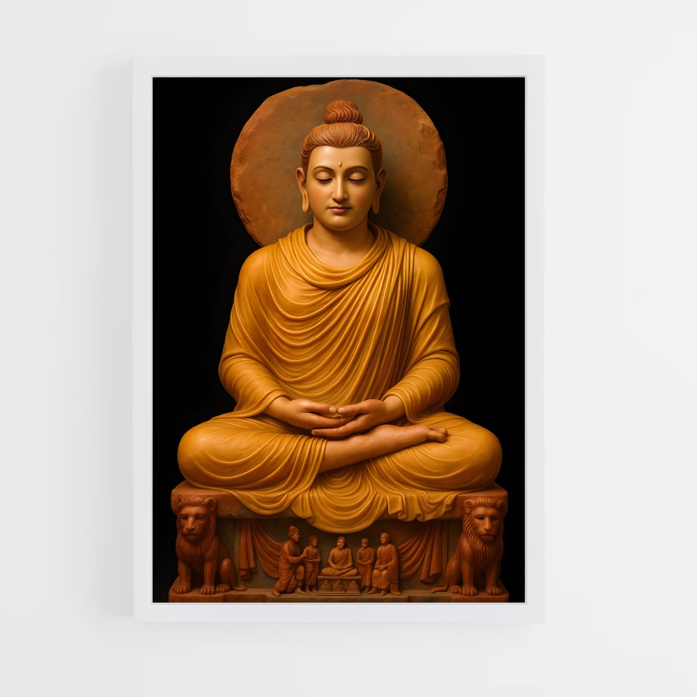ap-meditation buddha-2 cadre Blanc