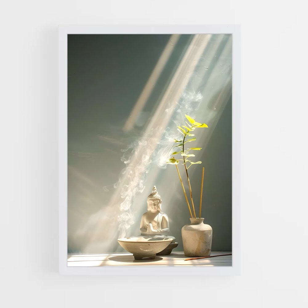 ap-meditation buddha-6 cadre Blanc