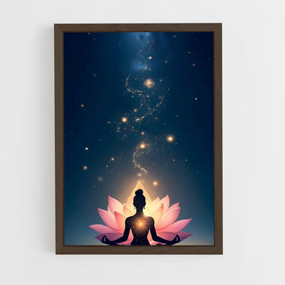 ap-meditation buddha-8 cadre Bois foncé