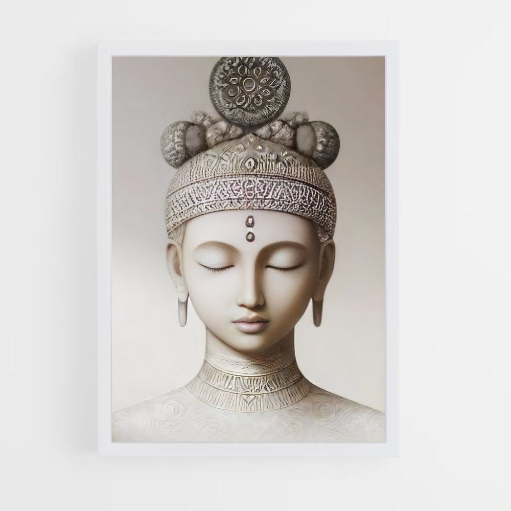 ap-meditation buddha-9 cadre Blanc