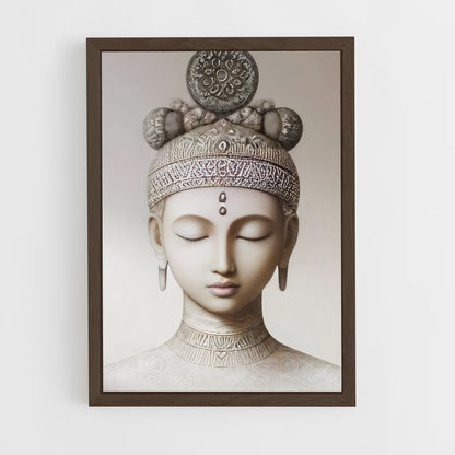 ap-meditation buddha-9 cadre Bois foncé