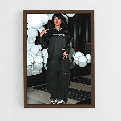 ap-megan thee stallion-2 cadre Bois foncé