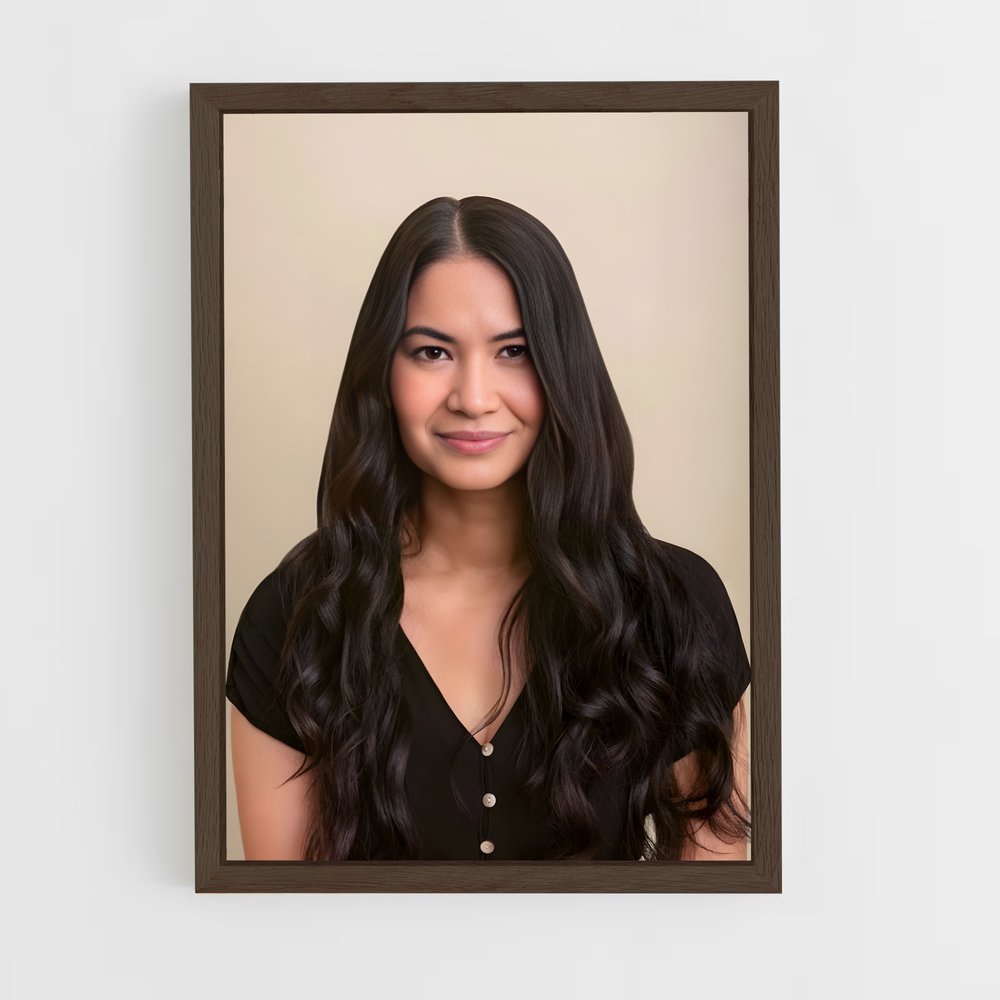 ap-melanie perkins-3 cadre Bois foncé