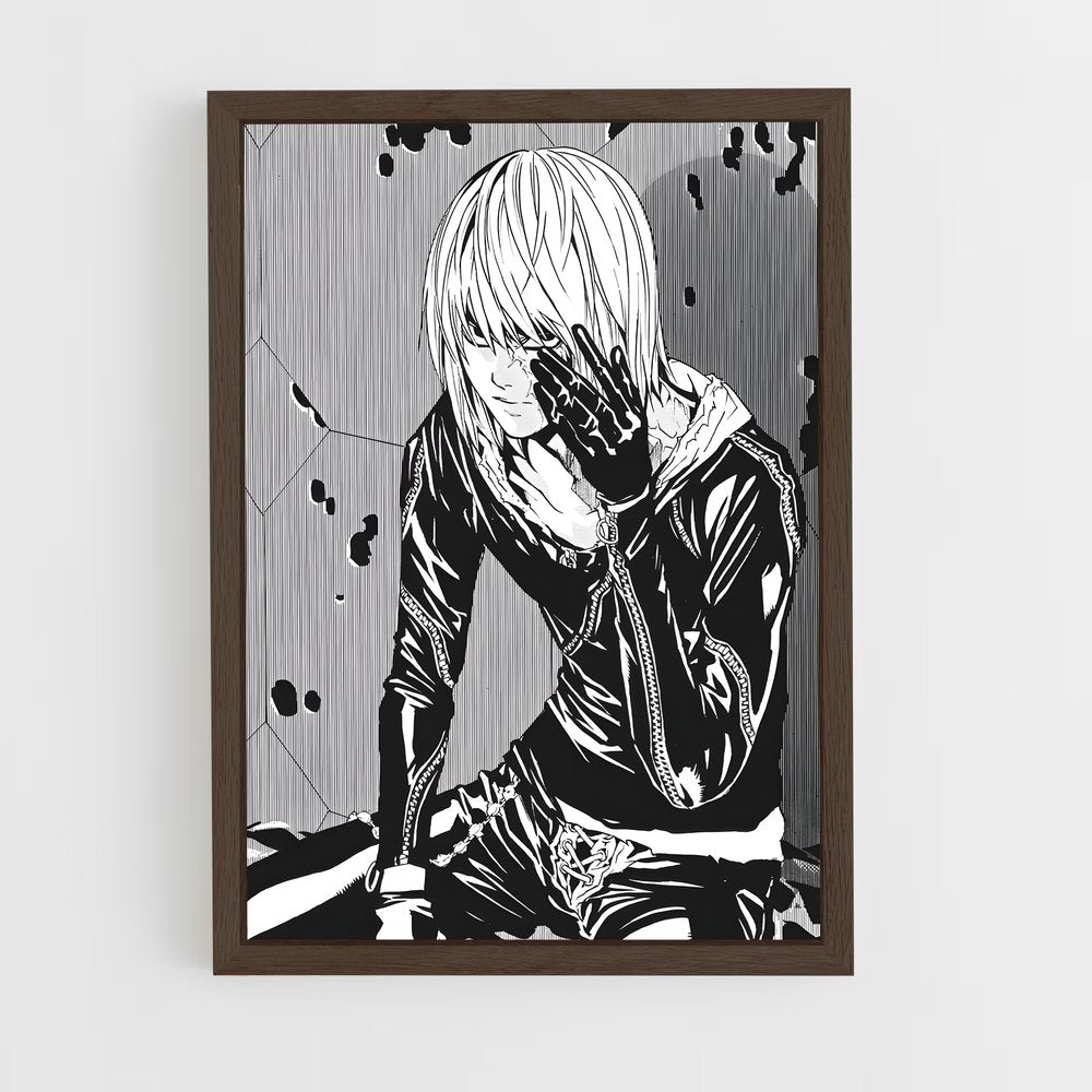 ap-mello death note-3 cadre Bois foncé