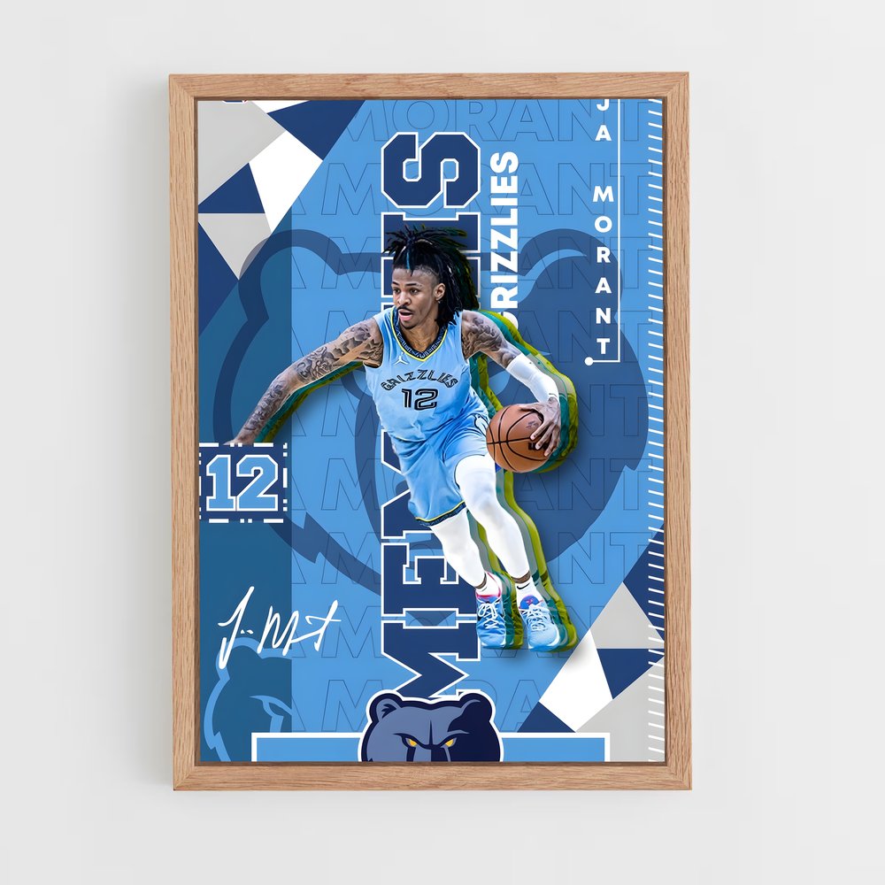 ap-memphis grizzlies-10 cadre Bois clair