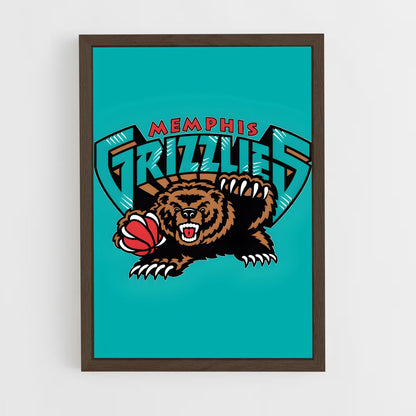 ap-memphis grizzlies-2 cadre Bois foncé