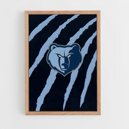 ap-memphis grizzlies-6 cadre Bois clair