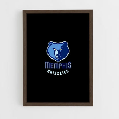 ap-memphis grizzlies-9 cadre Bois foncé