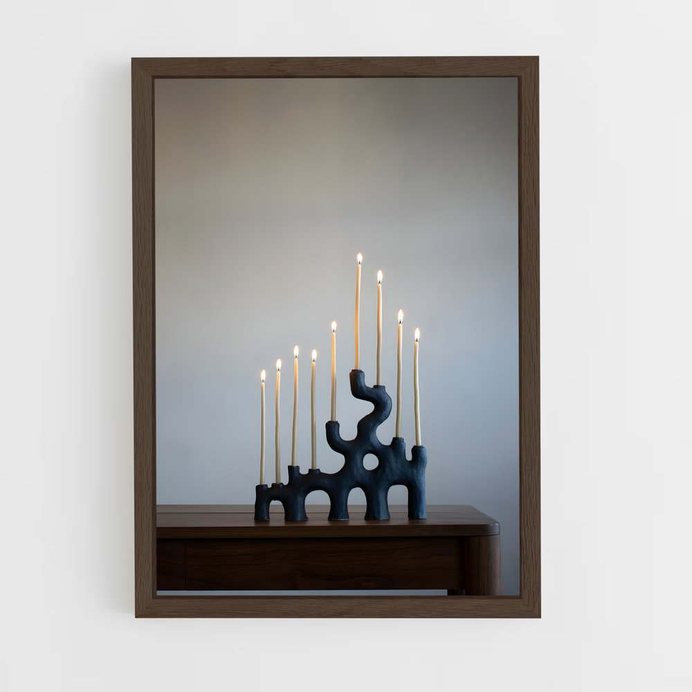 ap-menorah-4 cadre Bois foncé