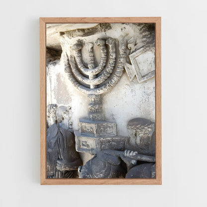 ap-menorah-5 cadre Bois clair