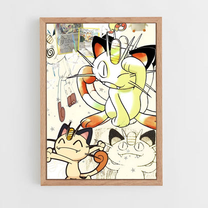 ap-meowth-2 cadre Bois clair