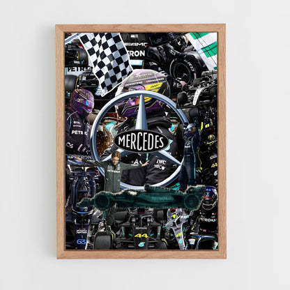 ap-mercedes-amg petronas f1 team-10 cadre Bois clair