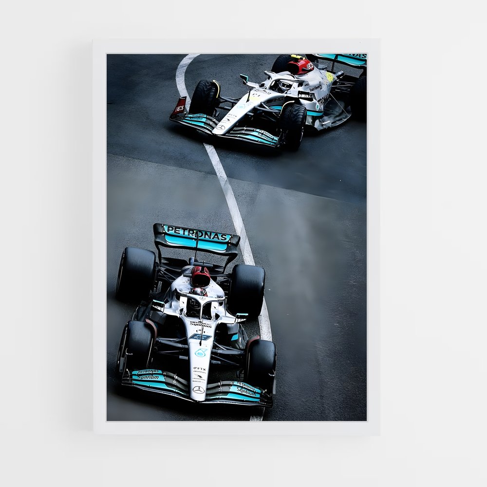 ap-mercedes-amg petronas f1 team-11 cadre Blanc
