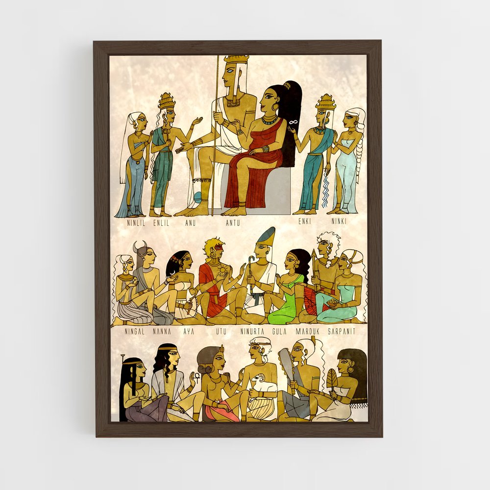 ap-mesopotamian mythology-2 cadre Bois foncé