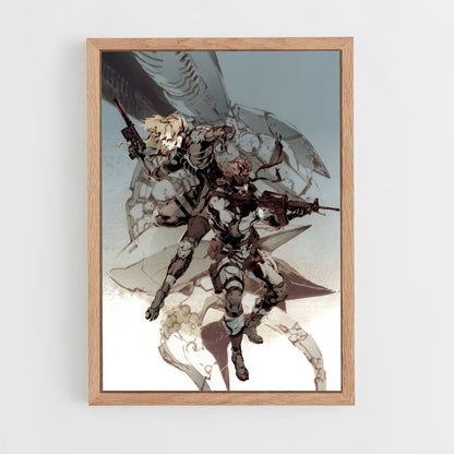 ap-metal gear solid-4 cadre Bois clair