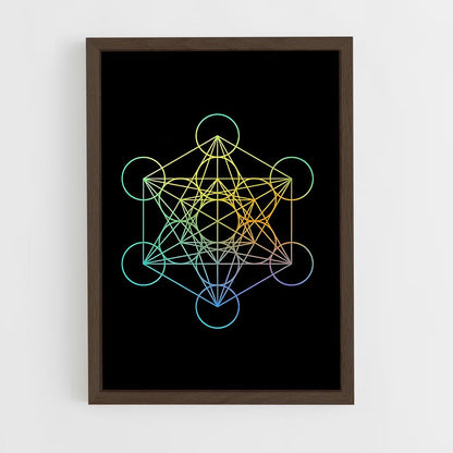 ap-metatron cube-2 cadre Bois foncé
