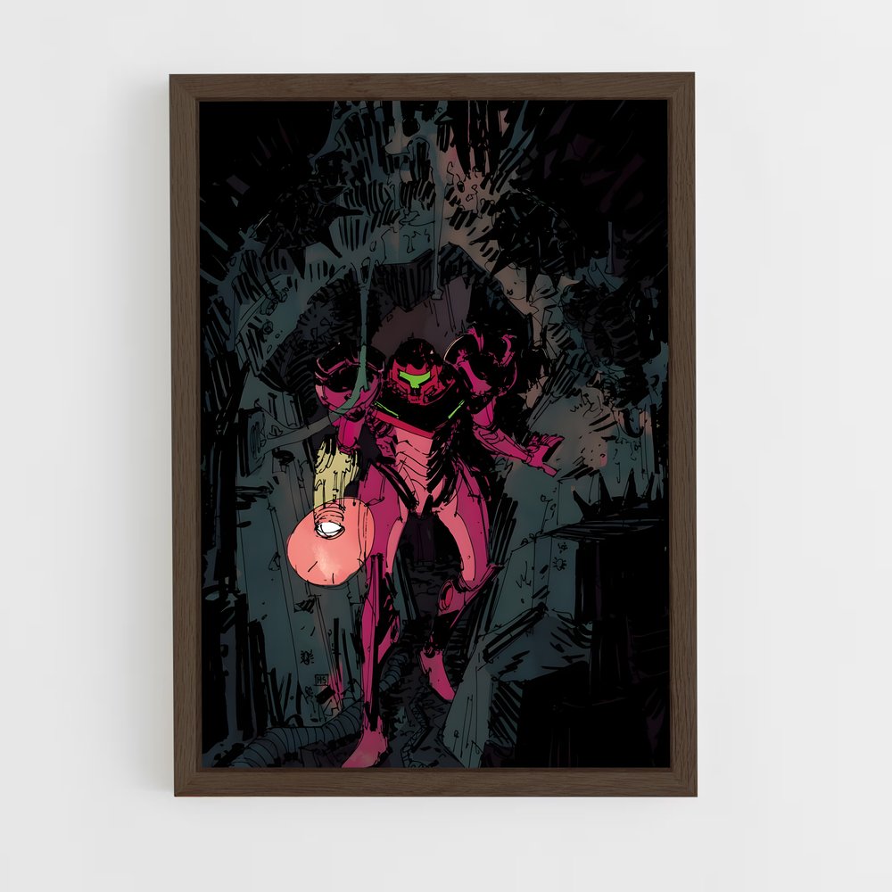 ap-metroid-2 cadre Bois foncé