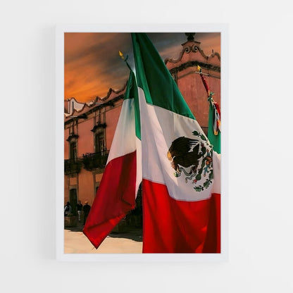 ap-mexico city flag-5 cadre Blanc