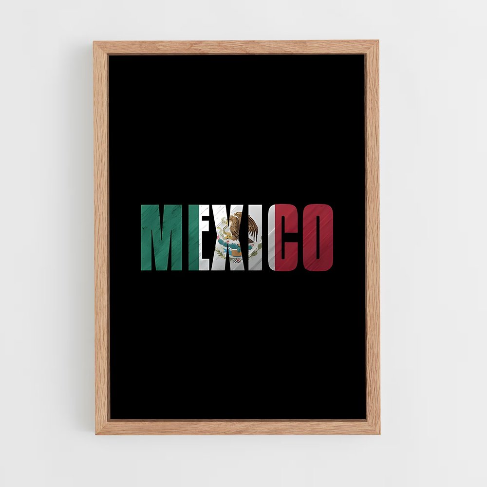 ap-mexico flag-1 cadre Bois clair
