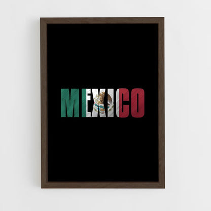 ap-mexico flag-1 cadre Bois foncé