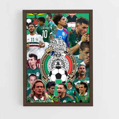 ap-mexico national football team-3 cadre Bois foncé