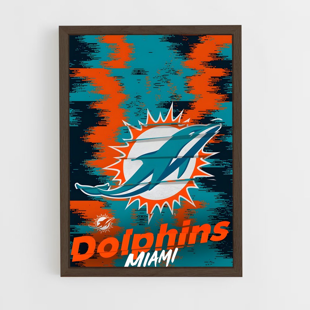 ap-miami dolphins-1 cadre Bois foncé