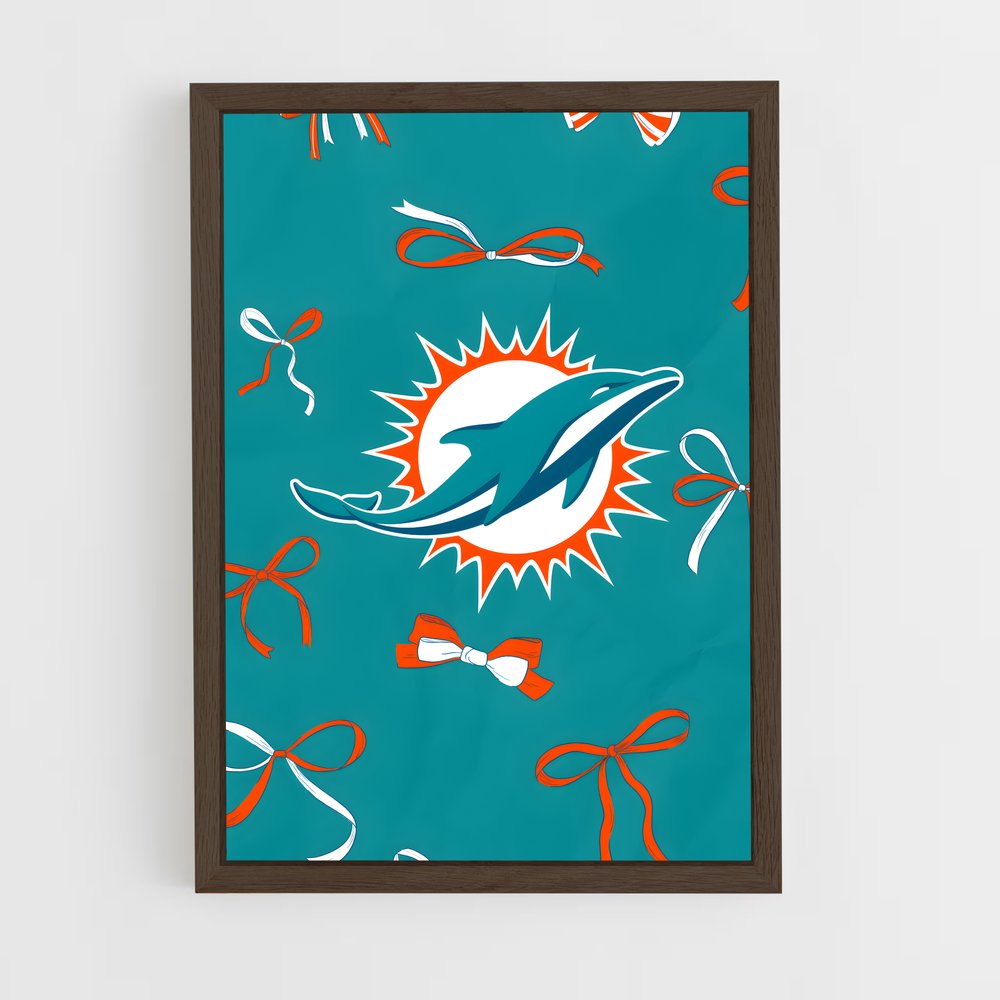 ap-miami dolphins-2 cadre Bois foncé