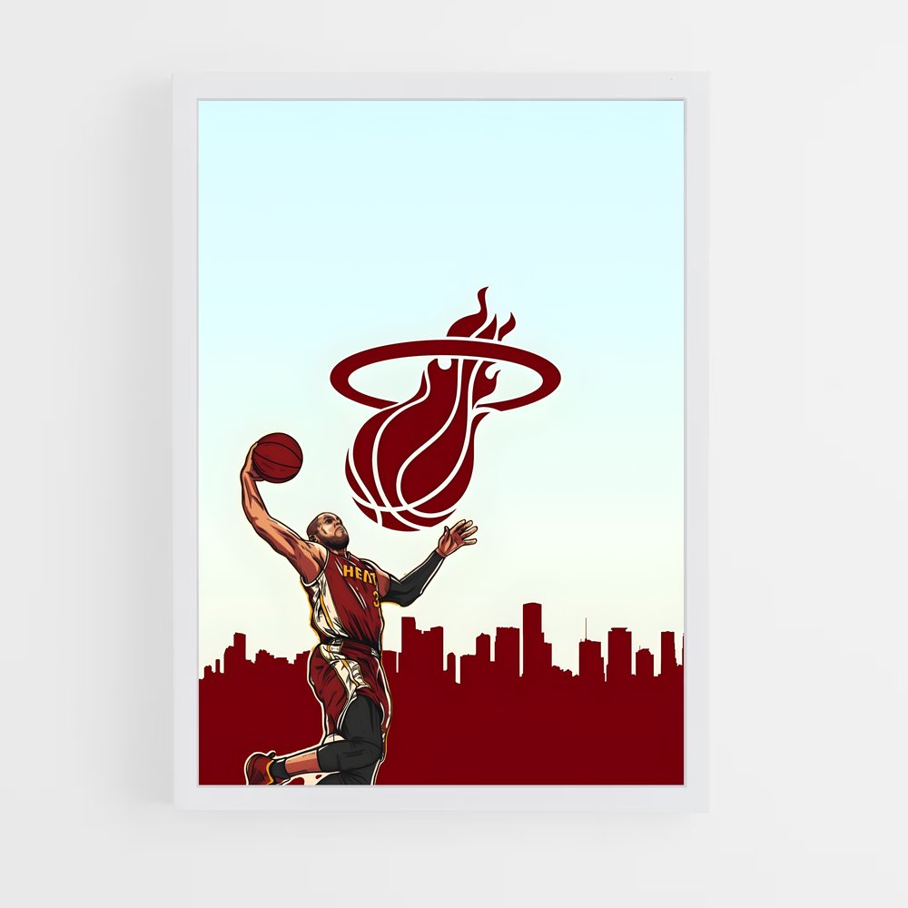 ap-miami heat-4 cadre Blanc