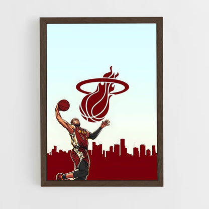 ap-miami heat-4 cadre Bois foncé