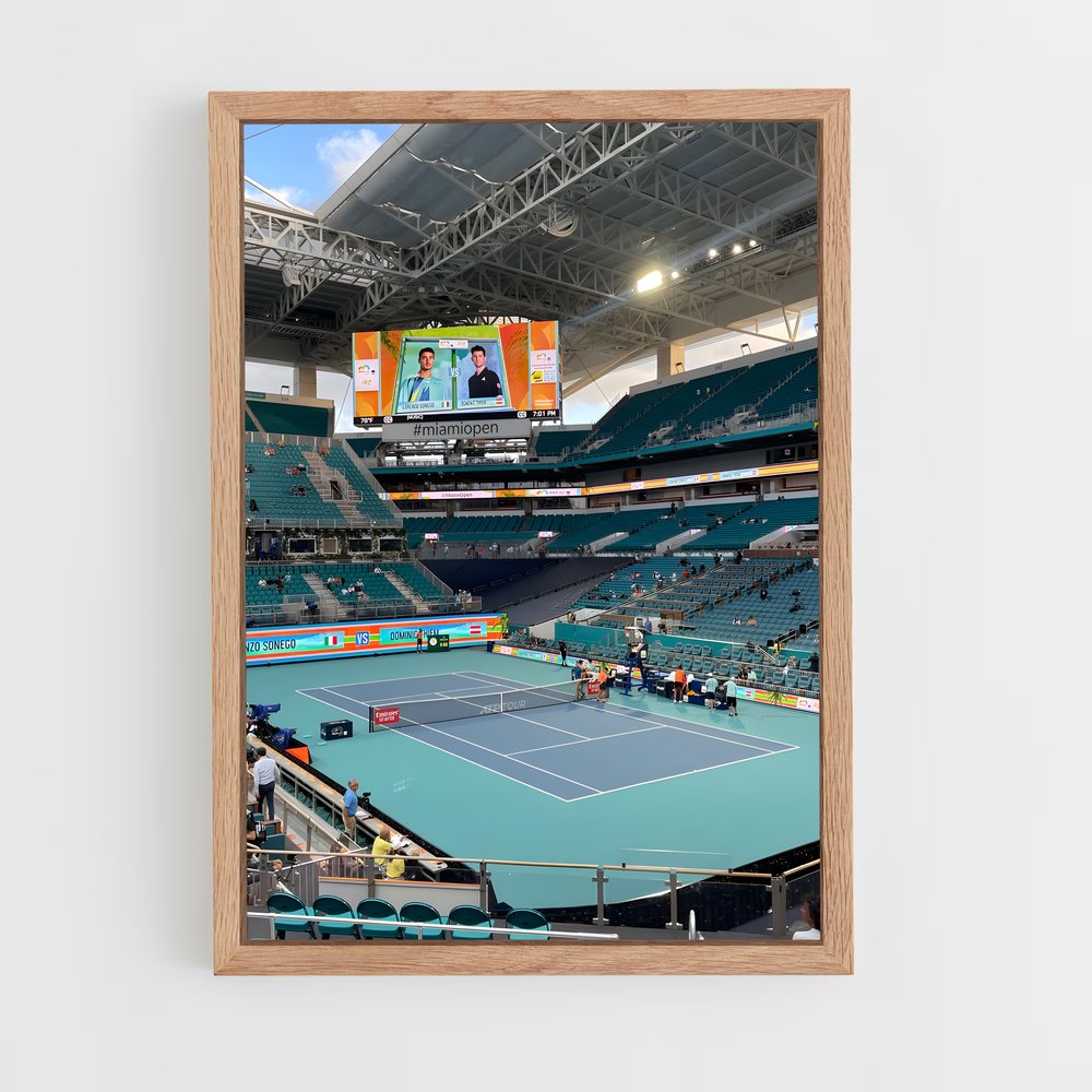 ap-miami open tennis-1 cadre Bois clair