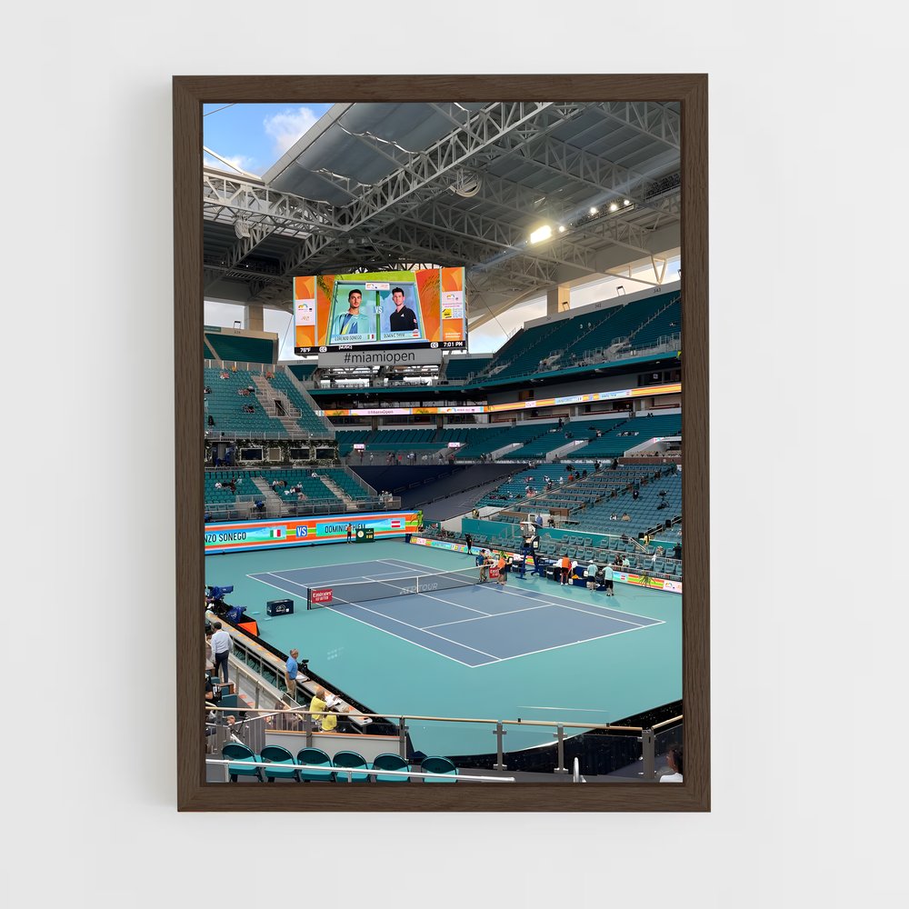 ap-miami open tennis-1 cadre Bois foncé