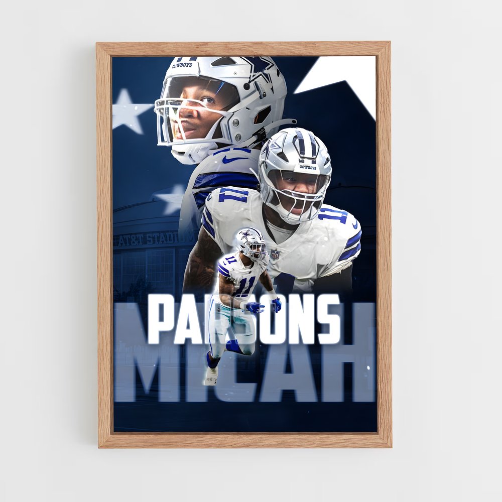 ap-micah parsons-6 cadre Bois clair