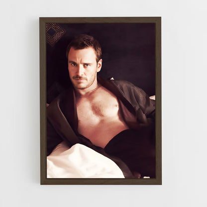 ap-michael fassbender-4 cadre Bois foncé