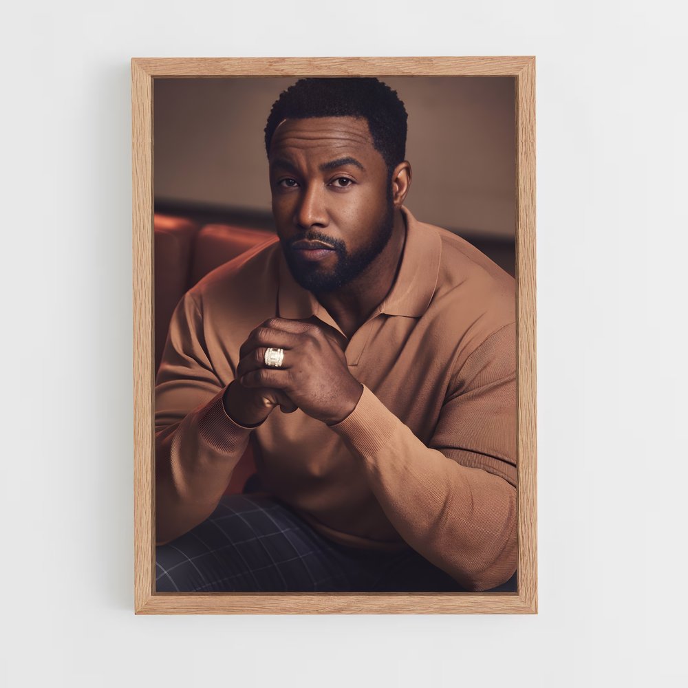 ap-michael jai white-2 cadre Bois clair