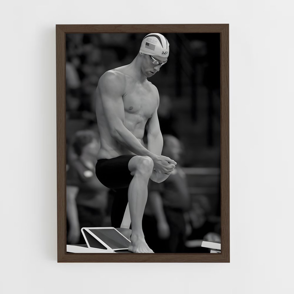 ap-michael phelps-2 cadre Bois foncé