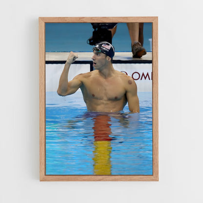 ap-michael phelps-5 cadre Bois clair