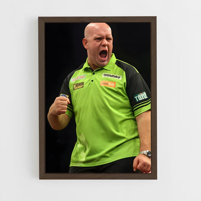 ap-michael van gerwen-1 cadre Bois foncé