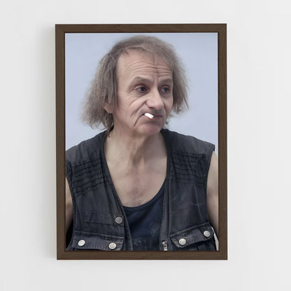 ap-michel houellebecq-3 cadre Bois foncé