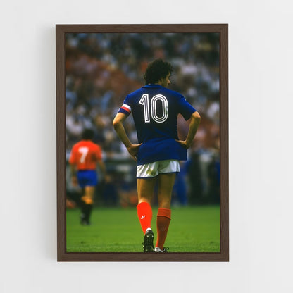 ap-michel platini-3 cadre Bois foncé