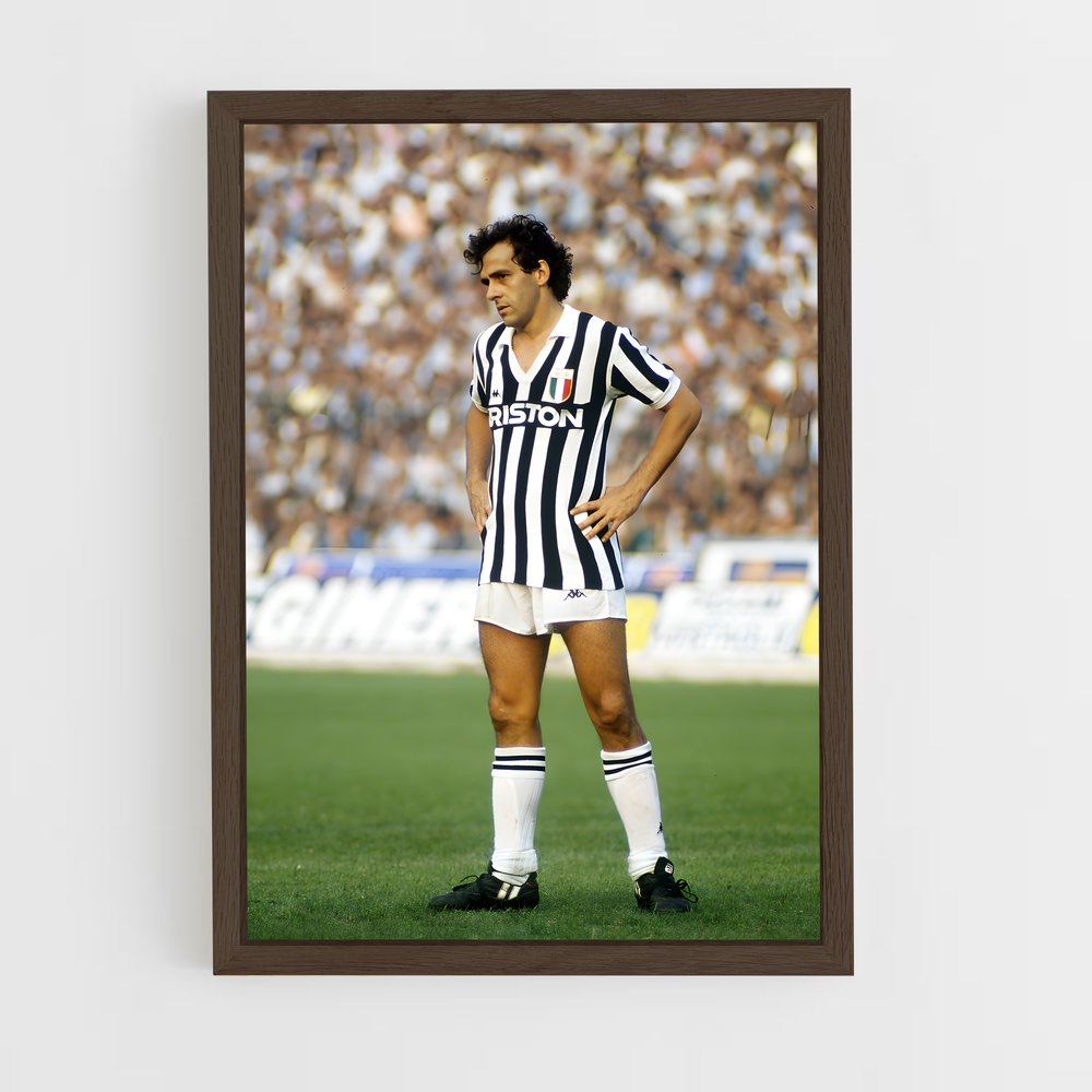 ap-michel platini-8 cadre Bois foncé