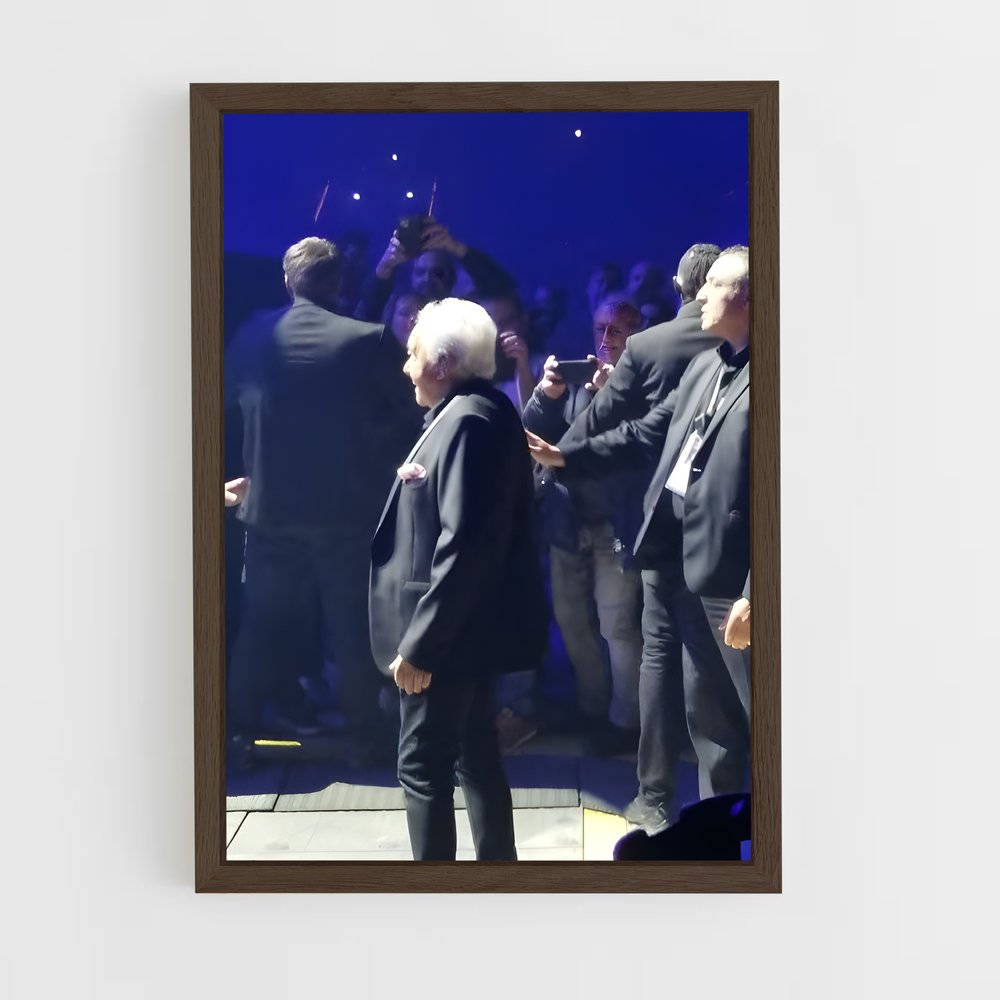 ap-michel sardou-3 cadre Bois foncé