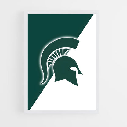 ap-michigan state spartans-4 cadre Blanc